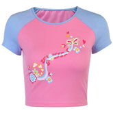 Crop Top mit Blumenmuster