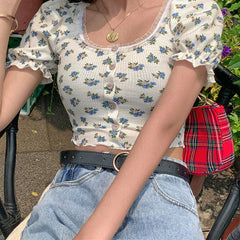 Geripptes Oberteil „Foral Sin“