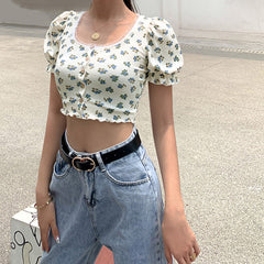 Geripptes Oberteil „Foral Sin“