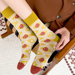 Socken mit Waldmädchen-Stickerei