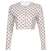 Foreva – Strickjacke „Strawberry Fields“