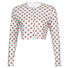 Foreva – Strickjacke „Strawberry Fields“