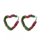 Creolen mit flauschigem Herz