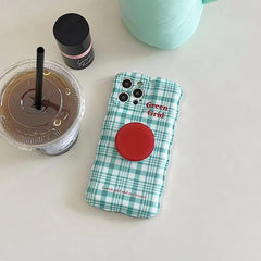 Grünes Gitter iPhone-Hülle