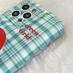 Grünes Gitter iPhone-Hülle