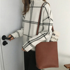 Lounge-Pullover mit Gittermuster