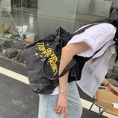 Groovy Trippy Herz Jeanstasche