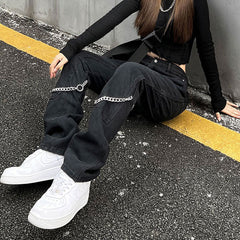 Grunge Ästhetische Kettenjeans