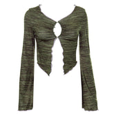 Langärmliges Oberteil mit Grunge-Fee-Motiv