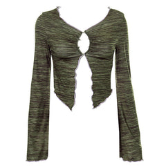 Langärmliges Oberteil mit Grunge-Fee-Motiv