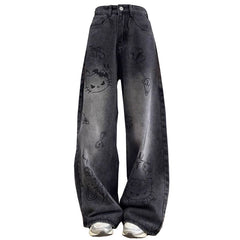 Grunge Ästhetische Katzenjeans