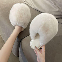 Plush Cotton Slippers for Women