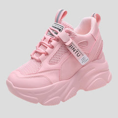Zapatillas gruesas con plataforma de cuña para mujer