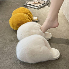 Plush Cotton Slippers for Women