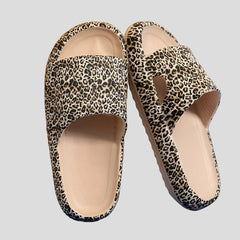 Sandalias con estampado de leopardo de EVA para mujer, para interior y exterior