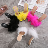 Pantuflas de felpa para exteriores - Negras