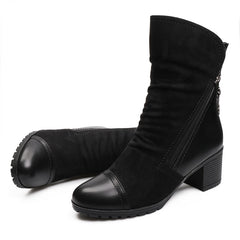 Botines de tacón alto de piel de ante