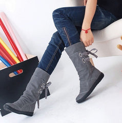 Botas de media pantorrilla de tacón bajo