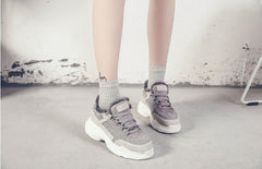 Dicke, rutschfeste, lässige Sportschuhe aus Samt