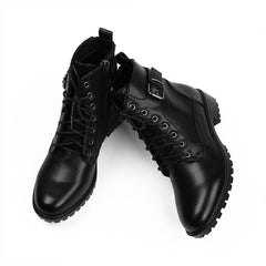 Botines de piel con felpa cálida