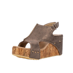 Sandalias de plataforma de piel sintética con remaches