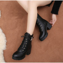 Botines de plataforma con tacón alto