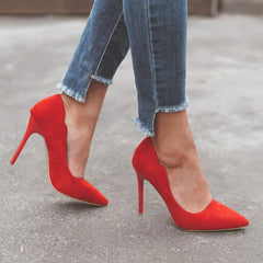 Zapatos básicos de tacón alto con relieve