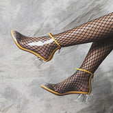 PVC Transparent Rain Ankle Boots