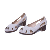 Leather High Heels Sandals