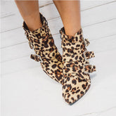 Suede Pointed Toe Heeled Ankle Boots