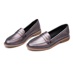 Mocasines casuales de punta redonda