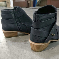 Botas cortas de tacón bajo