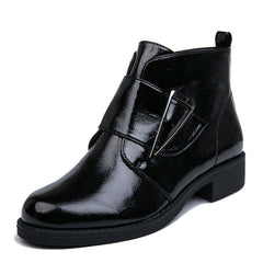 Botines de plataforma de charol