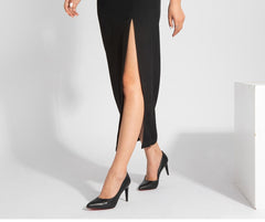 Pumps mit hohem Absatz und spitzer Zehenpartie