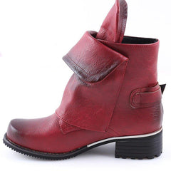 Botines de piel sintética con hebillas