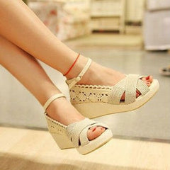 Female Lace Open Toe Sandals