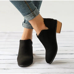 Zapatos de tacón bajo hasta el tobillo