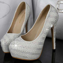 Female Elegant Close Toe Thin Heels Shoes