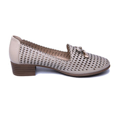 Lässige Lederpumps mit quadratischem Absatz