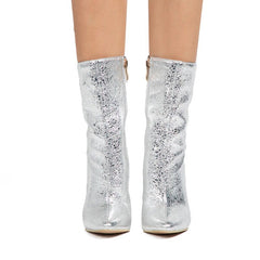 Botines de PU superaltos con forro de terciopelo