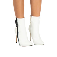 Botines de tacón alto de piel sintética