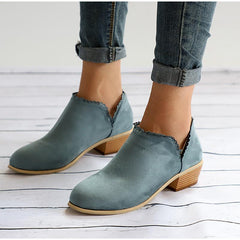 Zapatos de tacón bajo hasta el tobillo