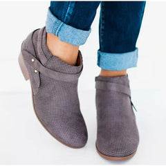 Botas cortas de tacón bajo