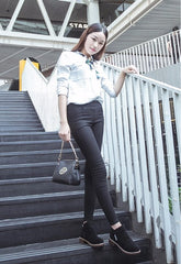 Botines casuales de tacón bajo