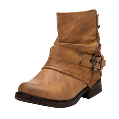 Botines de piel sintética con forro de felpa