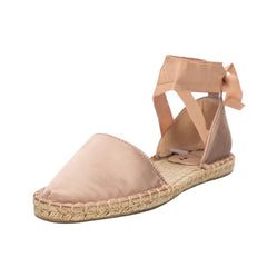 Bandage-Sandalen aus Seide mit überkreuzten Riemen