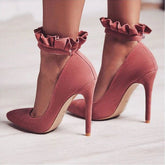 High Heels Pumps mit Rüschen