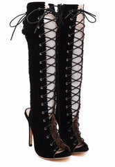 Knee-High Thin Heels Sandals