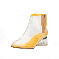 Botas de lluvia transparentes de PVC