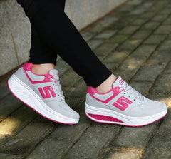 Zapatillas deportivas informales con cordones y malla transpirable